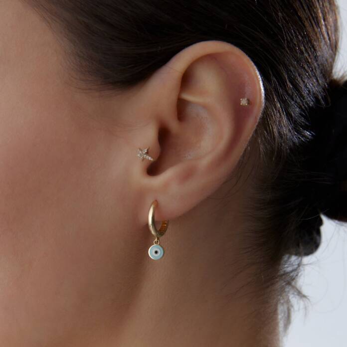 Turkuaz Göz Küpe - 1