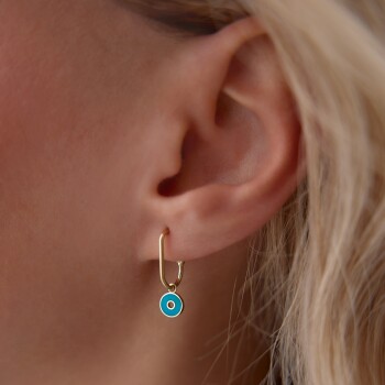 Turkuaz Mineli Ataç Küpe - Tuana