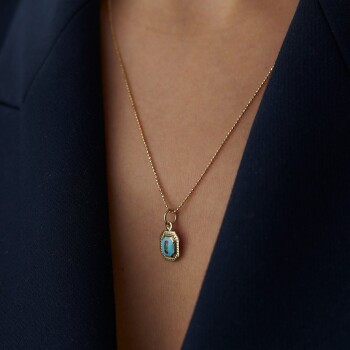 Turkuaz Payon Kolye - Uzun Hüseyin (1)