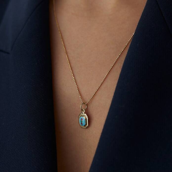 Turkuaz Payon Kolye - 2