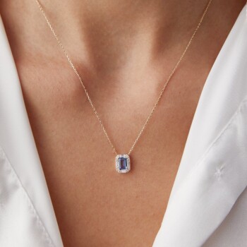 Turkuaz Taşlı Kolye - Rayna