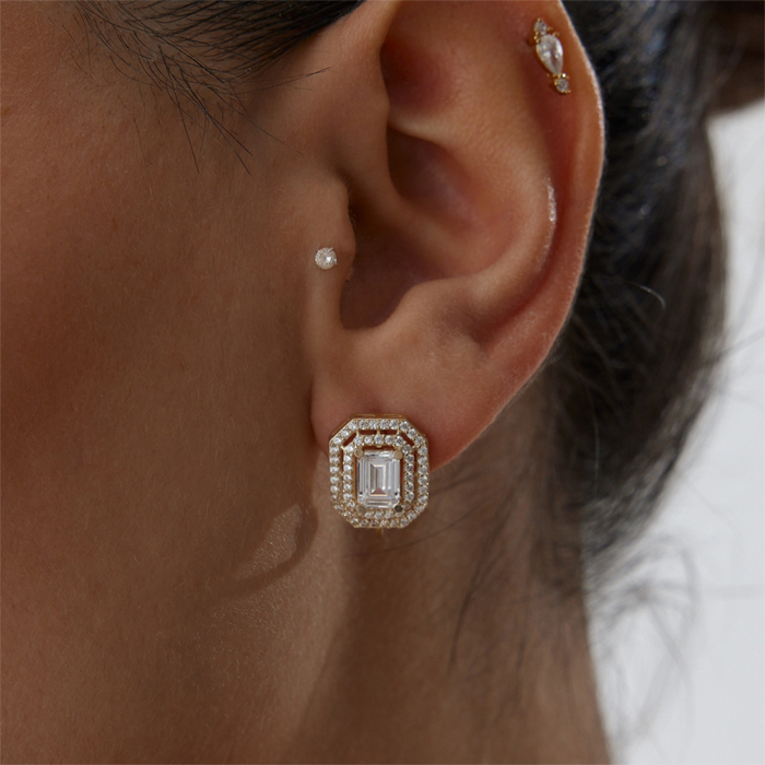 Twin Frame Baget Küpe - Oragold Orhan