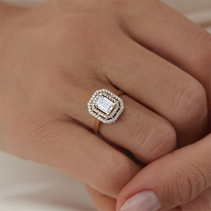 Twin Frame Baget Yüzük - Oragold Orhan