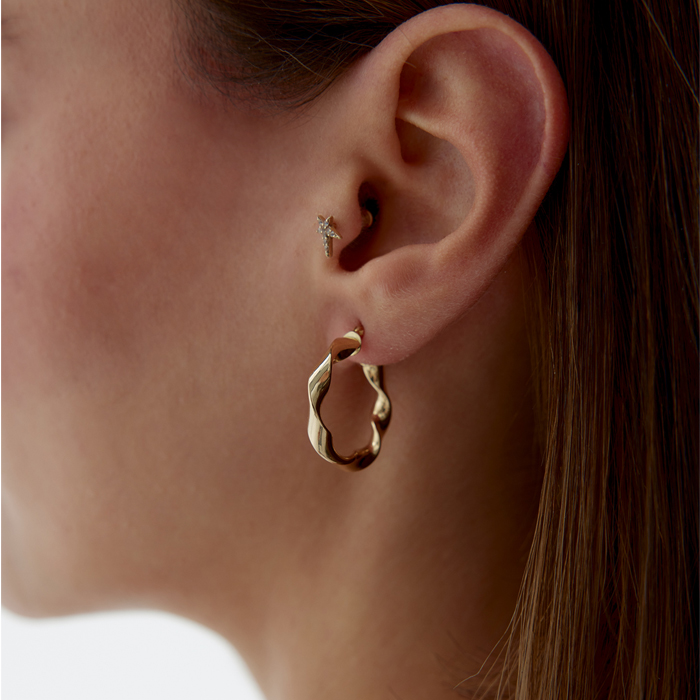 Twist Ring Halka Küpe - 1