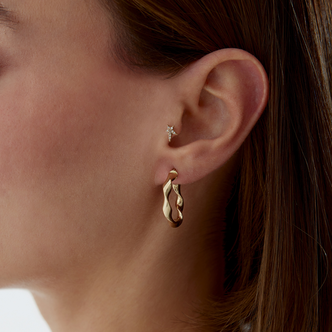 Twist Ring Halka Küpe - 2