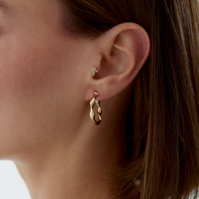 Twist Ring Halka Küpe - Mazal (1)