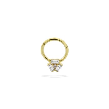 Üç Baget Taşlı Helix Piercing - Dianora