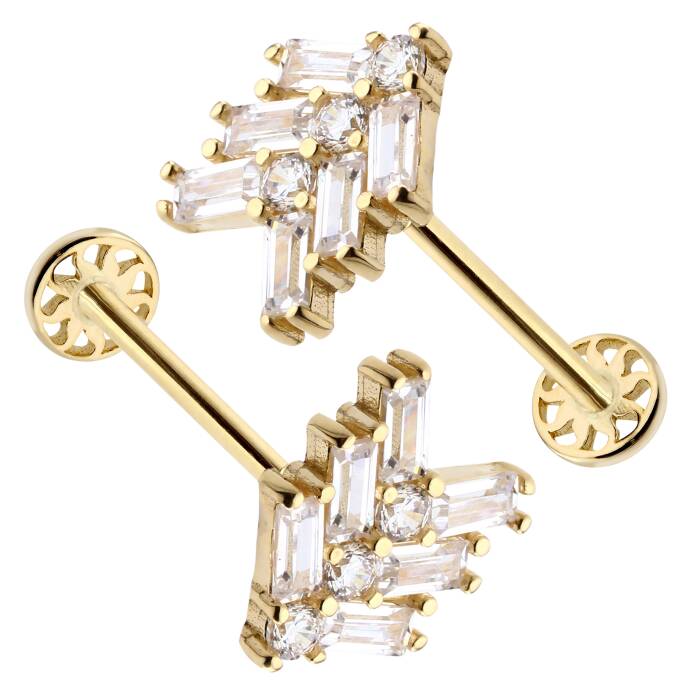 Üç Baget Yol Model Tragus Piercing - 2