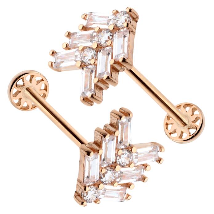 Üç Baget Yol Model Tragus Piercing - 3