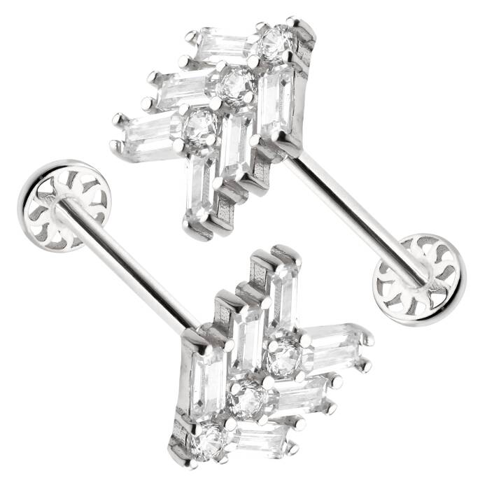 Üç Baget Yol Model Tragus Piercing - 4