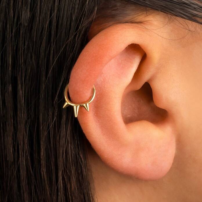 Üç Diken Motifli Helix Piercing - 2