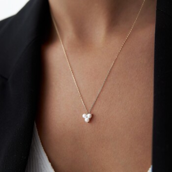 Üç İnci Tohum Kolye - Rayna