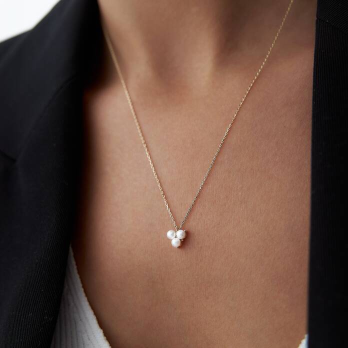 Üç İnci Tohum Kolye - 1