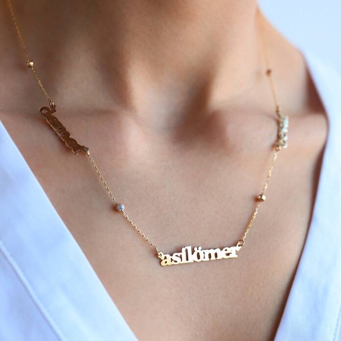 Üç İsim Aile Kolye - 1