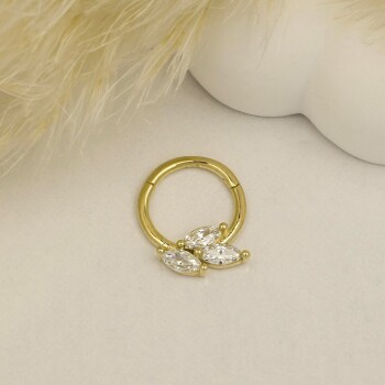 Üç Markiz Taşlı Helix Piercing - Dianora (1)