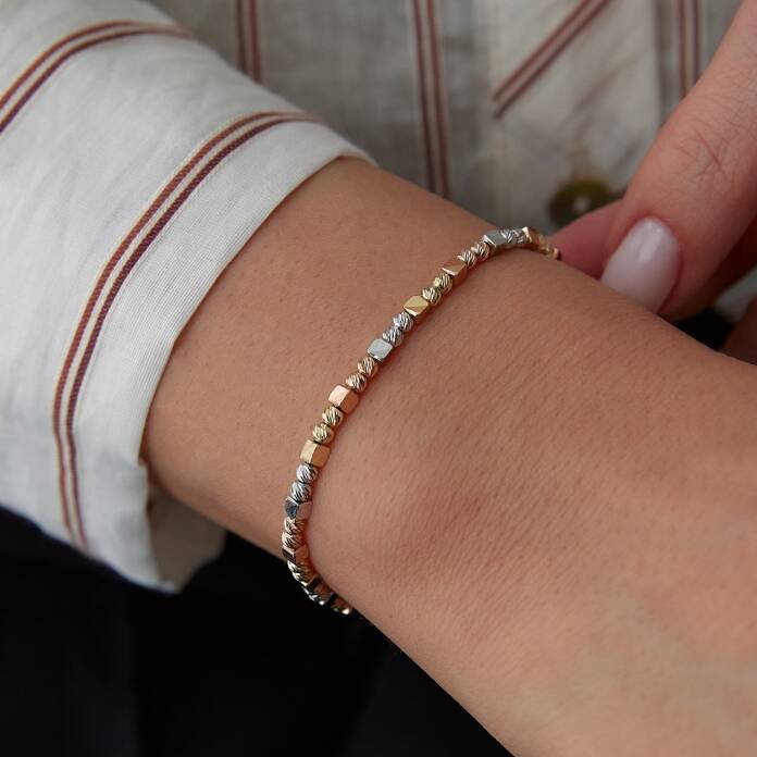 Üç Renk Küp Dorica Bileklik - 2