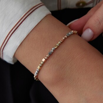 Üç Renk Küp Dorica Bileklik - Milan