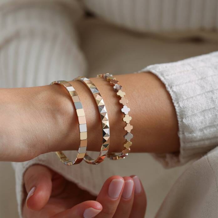 Üç Renkli Piramit Kelepçe - 3