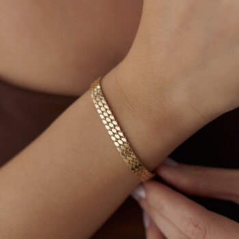 Üç Sıra Pullu Bileklik - Mazi