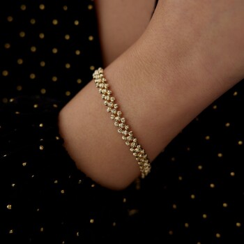 Üç Sıra Top Dorica Bileklik - Şant (1)