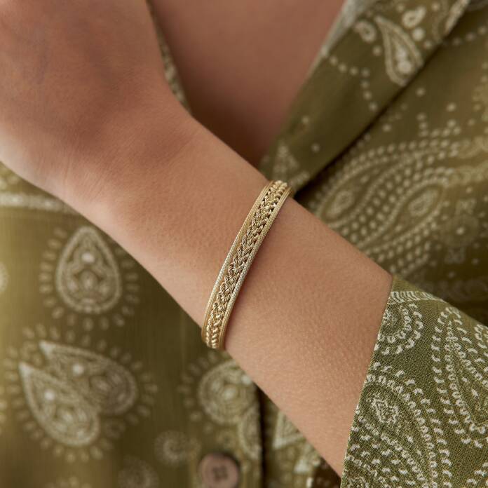 Üç Sıralı Örgü Halat Bileklik - 1