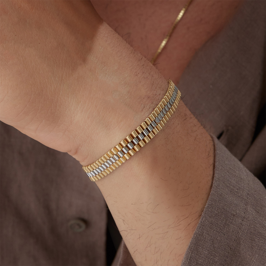 Üç Sıralı Sık Kordon Bileklik - 2