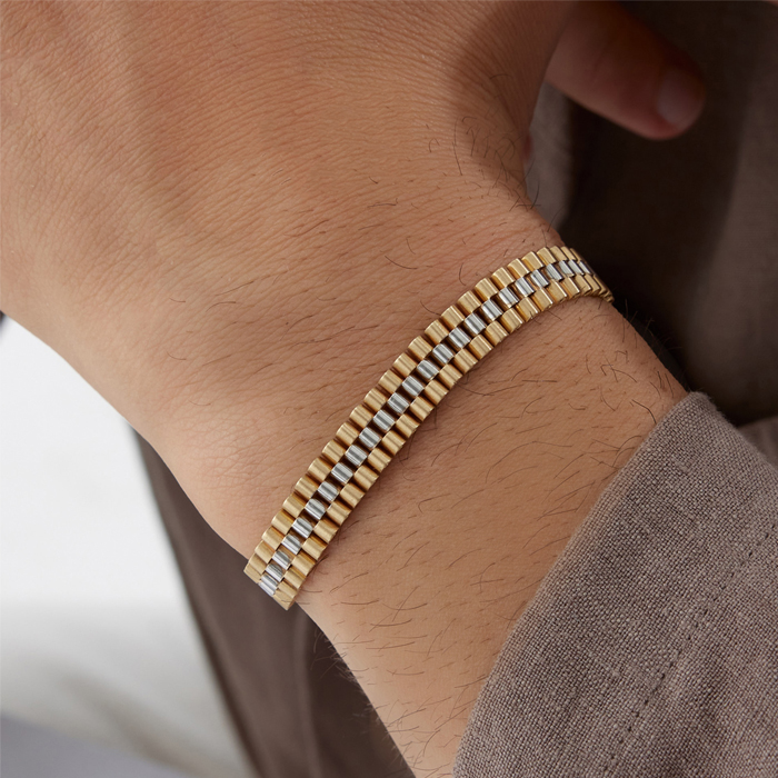 Üç Sıralı Sık Kordon Bileklik - Milan