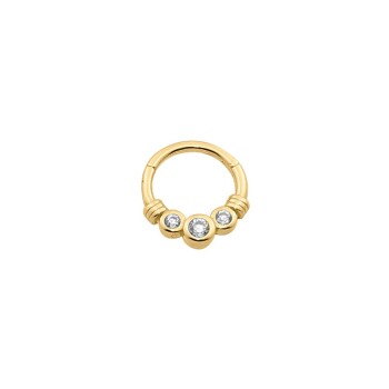 Üç Taş Motifli Helix Piercing - Dianora
