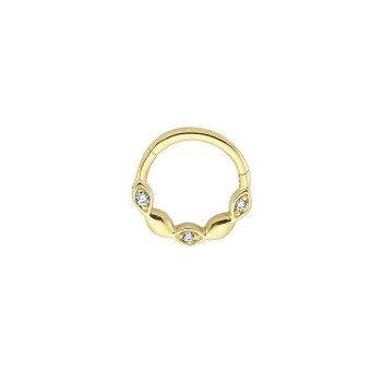 Üç Taş Motifli Helix Piercing - Dianora