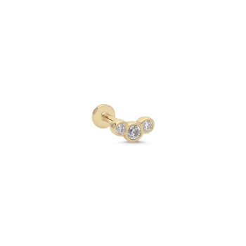 Üç Taşlı Tragus Piercing - Alen