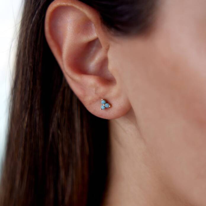 Üç Top Firuze Küpe - 1