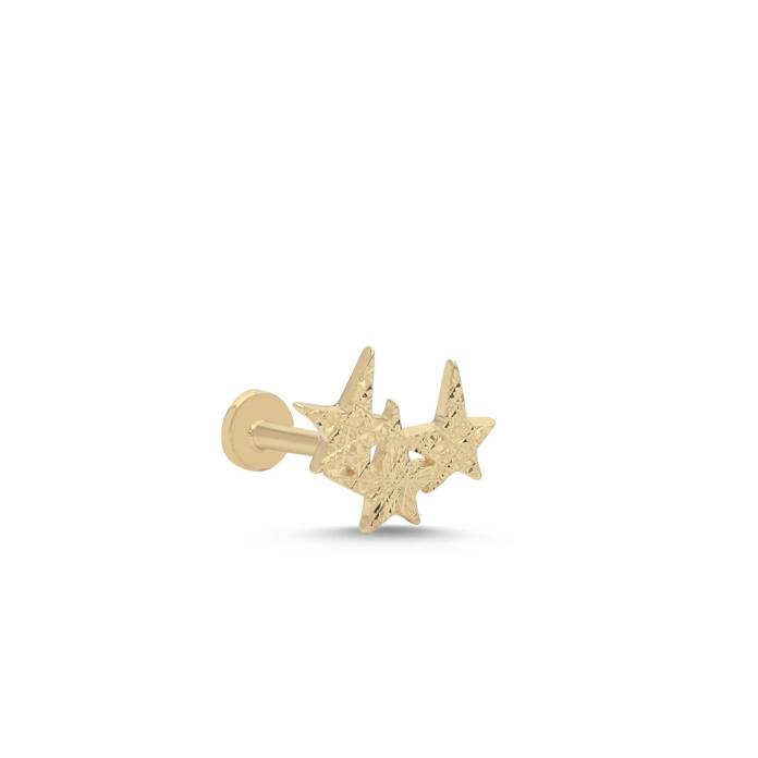 Üç Yıldız Tragus Piercing - 1