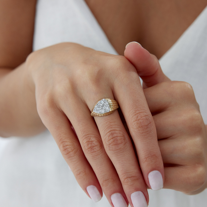 Üçgen Taşlı Yılan Dersi Yüzük - Cemart (1)