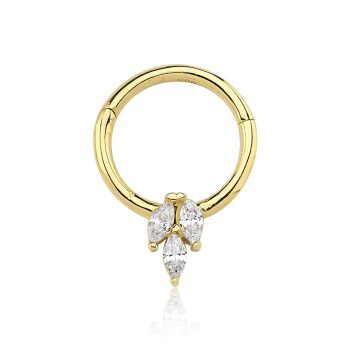 Üçlü Beyaz Markiz Helix Piercing - Alen (1)