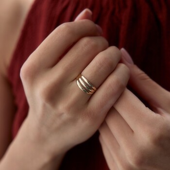 Üçlü Bitişik Bombe Yüzük - Ali Altınbas