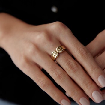 Üçlü Boğum Bold Yüzük - Rayna