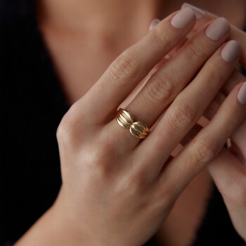 Üçlü Boğum Bold Yüzük - Rayna (1)