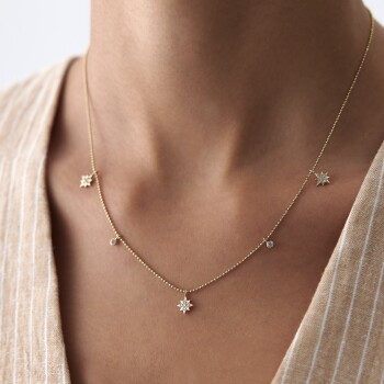 Üçlü Bubble Kutup Yıldızı Kolye - Garo (1)
