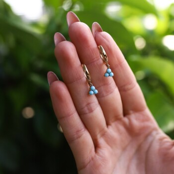 Üçlü Firuze Küpe - Nüans (1)