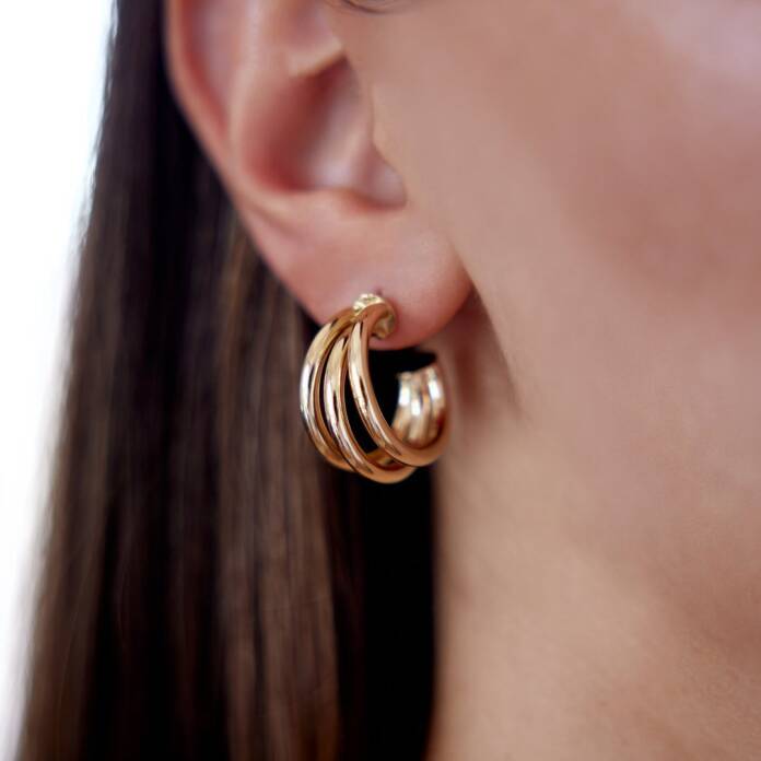 Üçlü Halka Küpe - 1