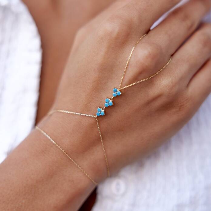 Üçlü Mavi Taşlı Şahmeran - 1