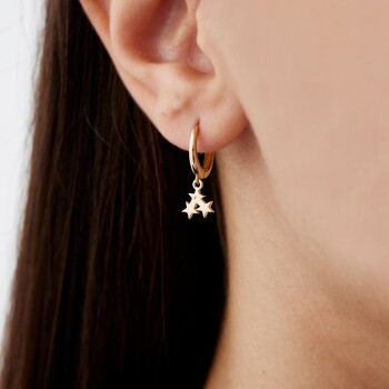 Üçlü Yıldız Küpe - Alen