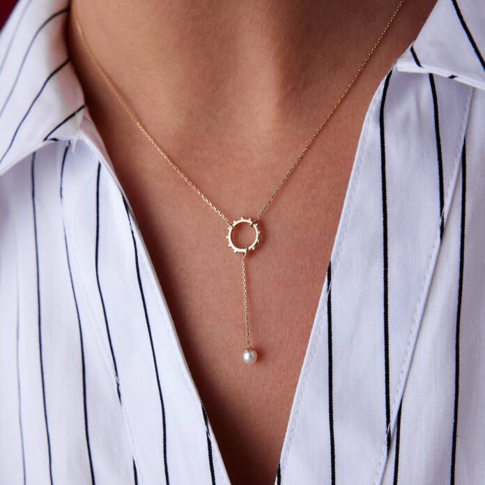 Üçlü Zincir İnci Kolye - 1