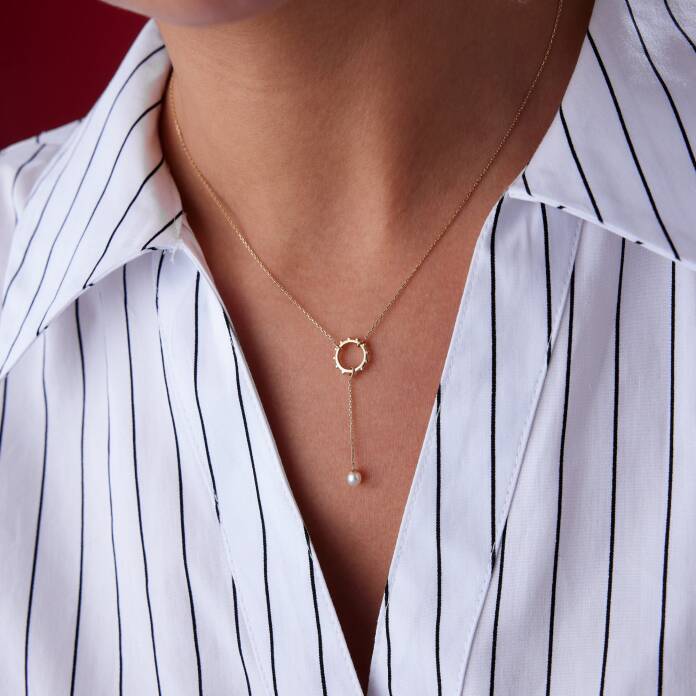 Üçlü Zincir İnci Kolye - 2