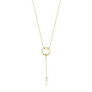 Üçlü Zincir İnci Kolye - 3