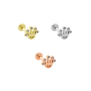 Ucu Taşlı Taç Tragus Piercing - Dianora (1)