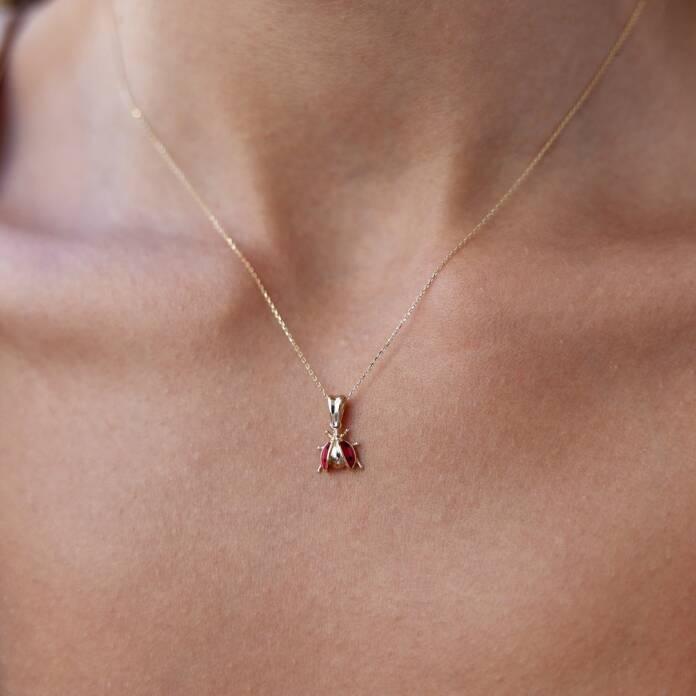 Uğur Böcek Figürlü Kolye - 1