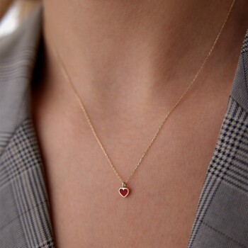 Ultra Mini Charm Kalp Kolye - Alen (1)