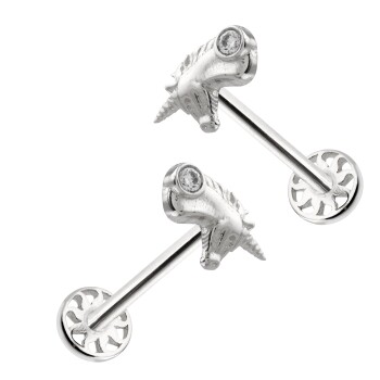 Unicorn Desen Tektaş Tragus Piercing - 4