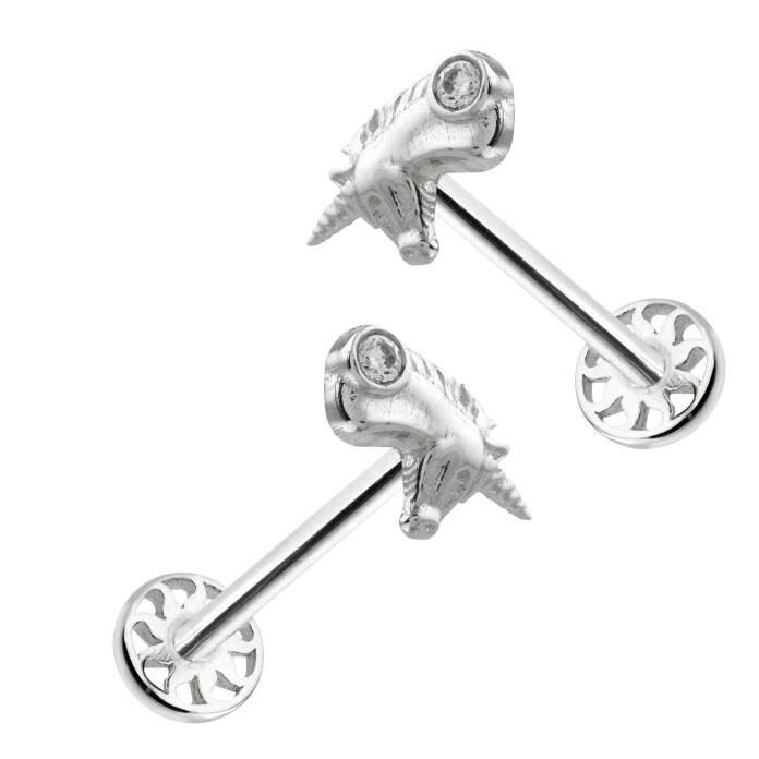 Unicorn Desen Tektaş Tragus Piercing - 4
